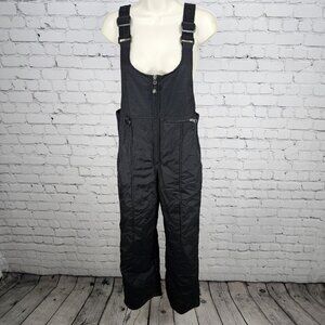 Chalet Black Insulated Adjustable Straight Leg Snow Ski Bib Pants Youth Large L
